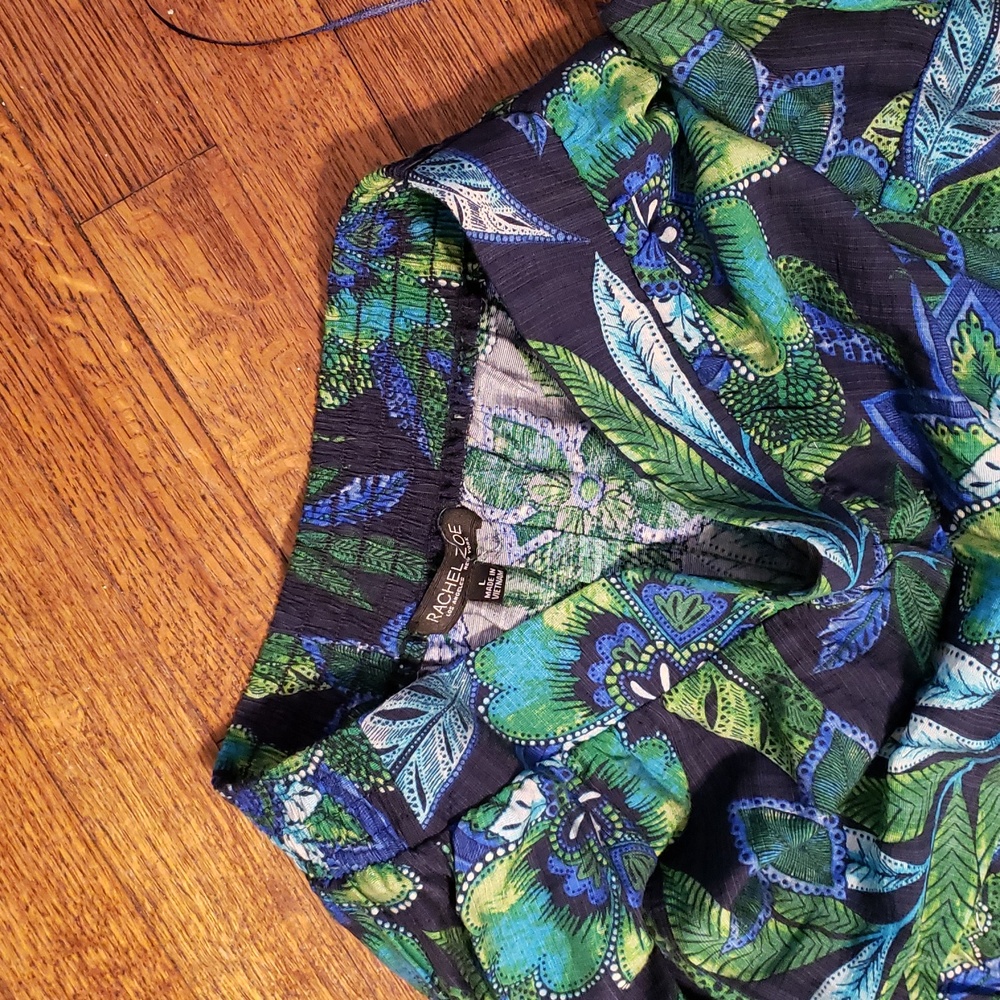 RACHEL ZOE Floral Green and Blue Matching Skirt Set L - Picture 9 of 14